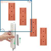 ชั้นวางระบบไฟฟ้าติดผนังมีกาวในตัว4ชิ้นชั้นวางเต้าเสียบไฟแบบเสียบฟรีสามารถถอดออกได้สำหรับสำนักงานบ้าน
