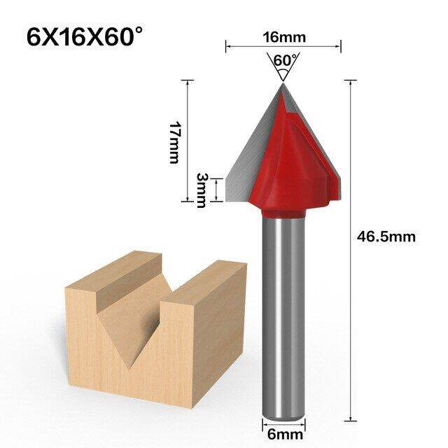 6mm-shank-v-bit-wood-cutters-cnc-เครื่องตัดมิลลิ่งคาร์ไบด์-3d-router-bits-สําหรับงานไม้-60r-90r-120r-150r-end-mill