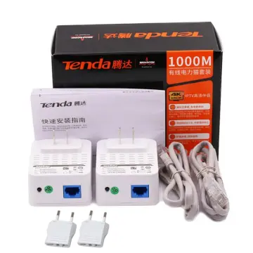 Tenda PH3 AV1000 1 Port Gigabit Powerline Adapter 1Pack/ Kit P3 Ethernet  PLC Plug and Play for UHD Streaming Partner