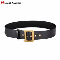 Hot sale Fashion designer Female belt genuine Leather ladies casual luxury metal belt r style with D buckle wide cummerbunds