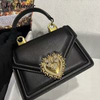 【YD】 Ladies Shoulder With Metal Magnetic Buckle Fashion Chain Luxury Designer Handbag Color Leather