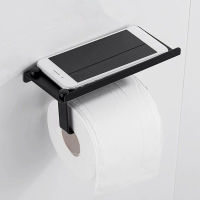 Wall Mounted Toilet Paper Holder Stainless Steel Tissue Holder Mobile Phone Bathroom Paper Roll Rack Wall Mount Bathroom Product