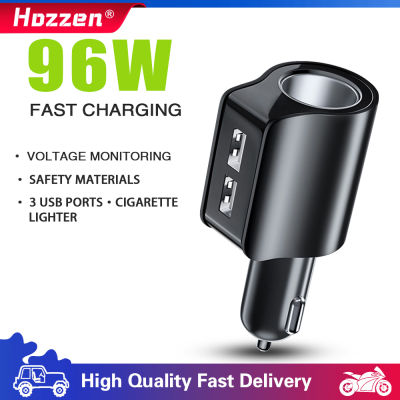 Hozzen พอร์ต USB คู่ชาร์จไฟในรถได้อย่างรวดเร็วจอแสดงผล LED ดิจิตอลชาร์จโทรศัพท์มือถือ3.1A 12โวลต์แหล่งจ่ายไฟพอร์ต Usb