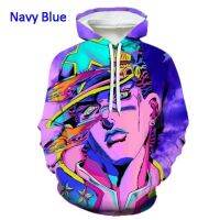 Sudadera con capucha de manga larga con estampado 3D de JoJos Bizarre Adventure para hombre, sudaderas geniales de Anime, ropa de otoño e invierno