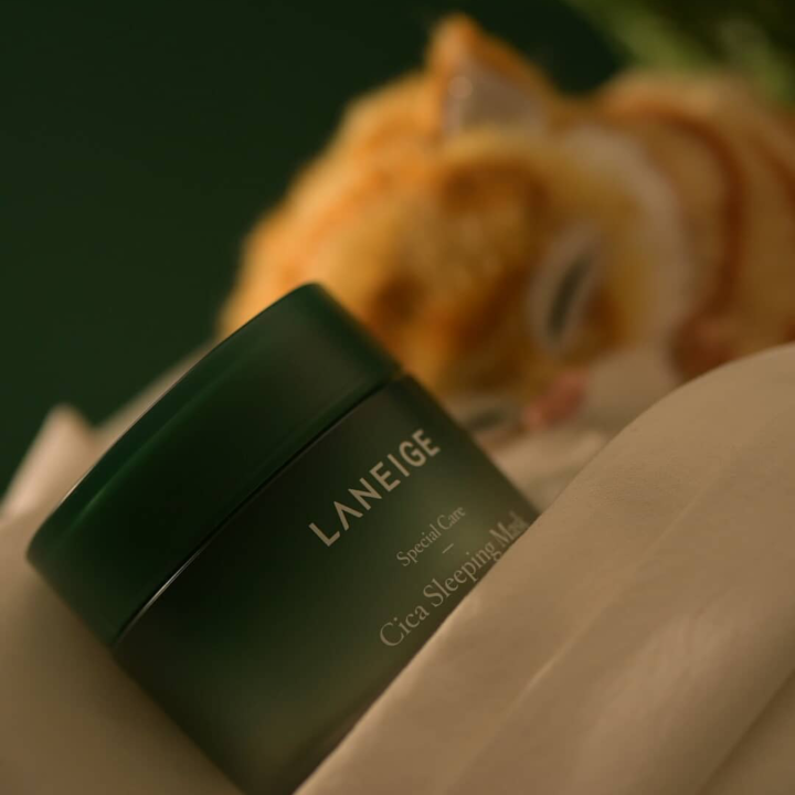 laneige-cica-sleeping-mask-60ml-มาส์กหน้า-มาร์คหน้า-ครีมมาส์กหน้า-อ่อนแอ-แพ้ง่าย-สินค้าพร้อมส่ง