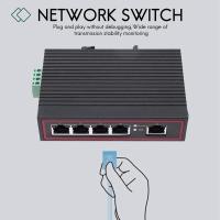 RJ45 5พอร์ต10100M Ethernet Desktop Switch Hubs เครือข่ายแล็ปท็อป DIN Rail Type