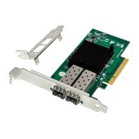 1Set ST7327 X520-DA2 Ethernet Network Card PCIe X8 Dual Optical Port 10G SFP+Server Optical Network Card 10 Gigabit Green 82599ES