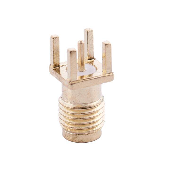 10x-sma-female-jack-solder-pcb-mount-straight-rf-connector-gold