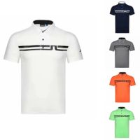 J.linderberg GOLF Clothing Mens Short-Sleeved T-Shirt Summer POLO Shirt Quick-Drying Breathable Sweat-Absorbent Customized Loose Jersey S