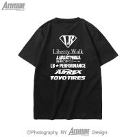 [S-5XL]Attitude ATTITUDE เสื้อยืดแขนสั้น ผ้าฝ้าย แนวญี่ปุ่น LB GTR35