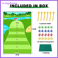 Wangzhansi เสื่อเทรนนิ่งกอล์ฟพับได้อเนกประสงค์พกพาได้ใช้งานได้จริงกอล์ฟบิ่นเกมเสื่อตีมืออุปกรณ์เล่นกลางแจ้ง