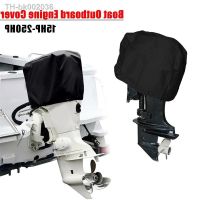 ✕▧ Motor Engine Boat Cover 15-250HP 210D Waterproof Yacht Half Outboard Anti UV Dustproof Cover Marine Engine Protector Canvas New