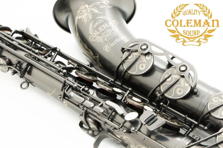 แซกโซโฟน-saxophone-tenor-coleman-clc-552t-matt-black-nickel