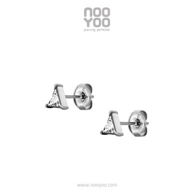 NooYoo ต่างหูสำหรับผิวแพ้ง่าย Triangle 3mm