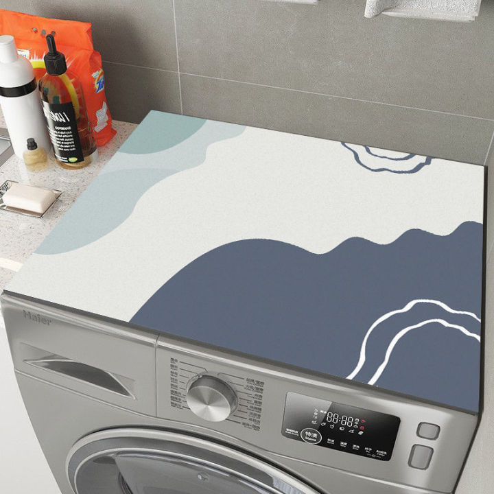 m-q-s-ผ้าคลุมเครื่องซักผ้า-ผ้าคลุมกันฝุ่น-เครื่องซักผ้าซิลิโคนดูดซับโคลนผ้าปูที่นอนฝาครอบไมโครเวฟ-ผ้าปูที่นอนกันน้ำ