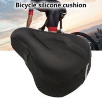 1 Set Durable Black Bike Cushion Cover Rear Reflective Strip Stable Rear Reflective Strip Non-slip Bicycle Seat Cover Saddle Covers