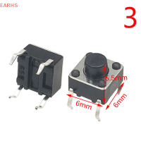 EOY 10pcs สัมผัสสวิทช์ปุ่มกดปุ่มกดปุ่มกด TACT cooker 6x6x4.3mm 4-PIN DIP