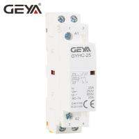 GEYA Din Rail คอนแทคแบบโมดูลาร์2P 16A 20A 25A 1NO1NC 2NO 50/60Hz