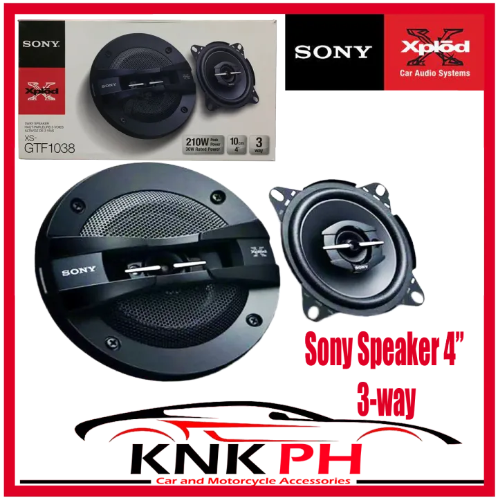 Sony Speaker 4” 3way Xplod GTF Series Coaxial Car Door Speakers XS