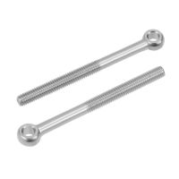 ❁✥ M6 x 70mm 304 Stainless Steel Machinery Shoulder Lifting Eye Bolt 2pcs