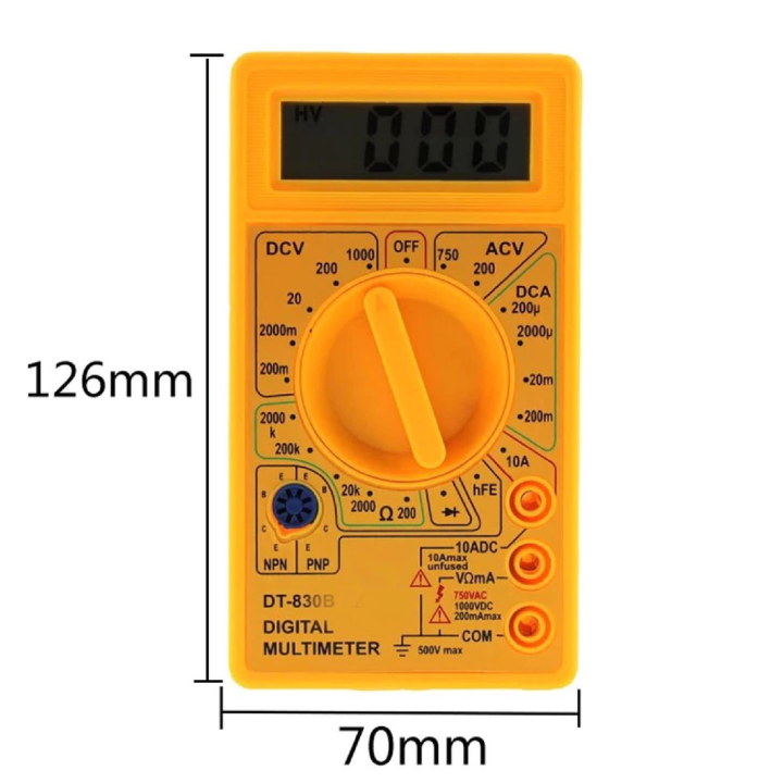 no-2737-gion-มิเตอร์วัดไฟ-มัลติมิเตอร์-มิเตอร์วัดไฟขนาด-พกพา-รุ่น-dt-832-แถมฟรี-แบตเตอรี่