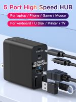 65W Usb Hub 3.0 High Speed To Hdmi Splitter For TV PD 60W Type C Fast Charger Steam Deck Docking Station Laptop Computer Adapter