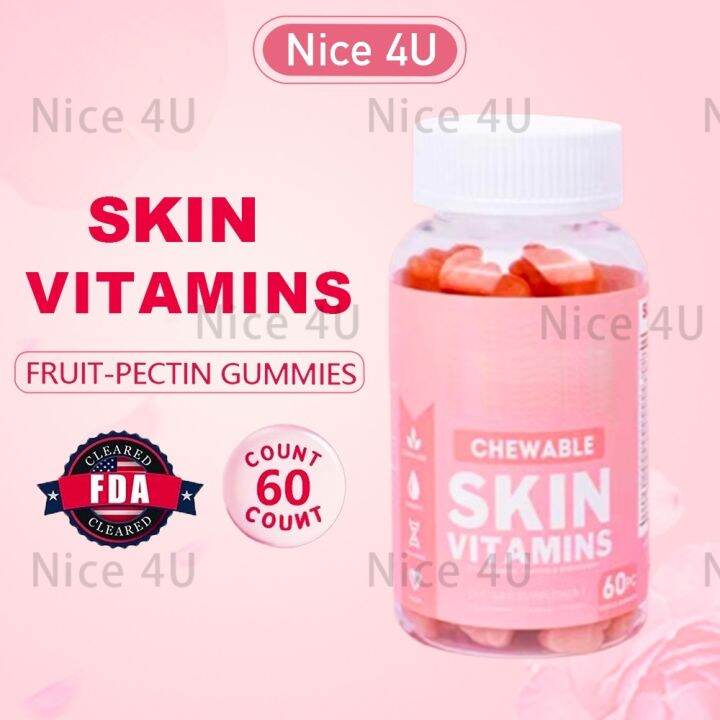 immediate delivery Collagen Gummies with Niacinamide Vitamins C E Skin