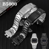 นาฬิกาข้อมือเหมาะสำหรับสายนาฬิกา Casio GMW-B5000สายนาฬิกาข้อมือแข็งสายเหล็กสี่เหลี่ยมเล็กนาฬิกาสายรัดข้อมือ