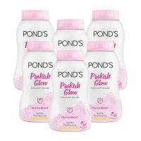 พอนด์สแป้ง แองเจิลเฟส พิ้งคิชไวท์โกล์ว 50 กรัม สีชมพู [x6 ชิ้น]  Ponds Powder Pinkish White Glow Angel Face 50 g. [x6 pcs]