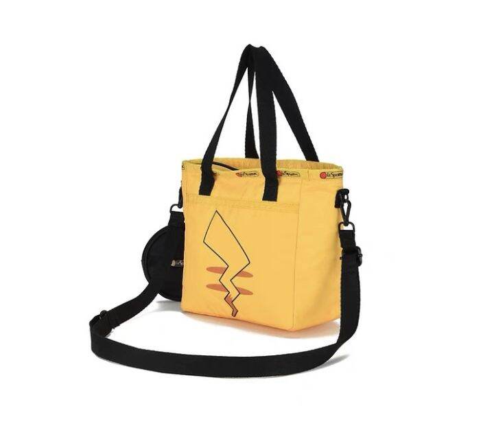 lesportsac-2023-2022ใหม่โปเกมอนแบรนด์ร่วมกระเป๋าถือ-pikachu-น่ารัก-x102