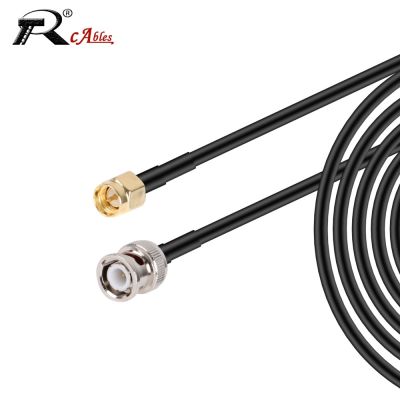 RG58 Cable BNC Male to SMA Male Plug RG-58 50 Ohm RF Extension Cable Connector Adapter RF Jumper Pigtail 15CM 20CM 30CM 50CM 1M Electrical Connectors