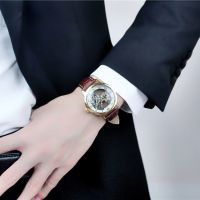 New original authentic Swiss watch men automatic hollow out mechanical watch waterproof luminous hook leather men --nb230711▦❂◘