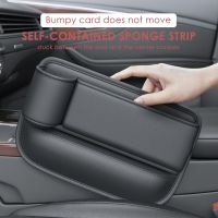 【LZ】►▽  Saco de armazenamento multifuncional Seat Gap para carro Gap Filler com suporte de copo de telefone couro PU caixa organizadora interior do carro