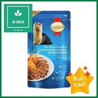 อาหารเปียกสุนัข SMARTHEART ADULT รสเนื้อไก่ชิ้นในน้ำเกรวี่เทอริยากิ 120 ก.WET DOG FOOD SMARTHEART ADULT CHICKEN CHUNK IN GRAVY TERIYAKI FLAVOR 120G **คุณภาพดี**