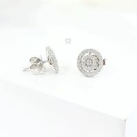 Amantio Diamond ต่างหูเพชร เพชรรวม0.43ct น้ำ99 ตัวเรือนทองขาว18K