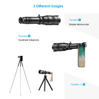 APEXEL 60X Mobile Phone ephoto zoom Monocular escopeastronomical+extendable tripod for Samsung all Smartphones