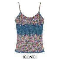 iCONiC BLUE CRYSTAL VELVET TOP #6102  เสื้อสายเดี่ยว ผ้ากำมะหยี่ ยืด ปักเลื่อม คริสตัล ด้วยมือ เสื้อแฟชั่น เสื้อผญ เสื้อออกงาน เสื้อปัก