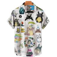 2022 Mens Shirt Hayao Miyazaki Comics My Neighbor Totoro Faceless Male Print Short Sleeve Casual Fashion Top T-shirt Anime 5XL