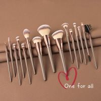 [พร้อมส่ง] แปรงแต่งหน้า  brush set เซต15ชิ้น  แปรงปัดแก้ม แปรงไฮไลท์ แปลงแต่งหน้า Make up brush fancy H22 (2สี)