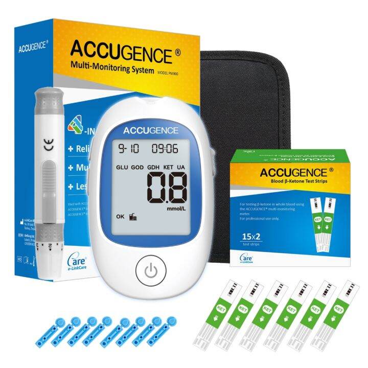 Blood Ketone Meter Kit for Keto Diet Testing. With Multifunctional