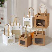 【hot】┅  Packaing with Handle Window Simplicity Birthday Tote Accessories