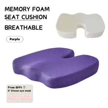 PURPLE Seat Cushion, Memory Foam Chair Pad for Back Tailbone Pain Relief