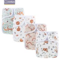 Elinfant 1PCS Magic Tape Waterproof Cotton Cloth Diaper Fashion Print For 5-30 Pounds Washable Reusable Baby Cloth Diaper