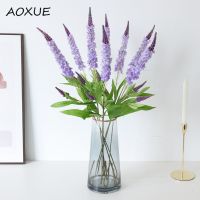 【DT】 hot  Artificial fake flower wedding photography home decoration small fresh simulation plant long pole lavender bouquet silk cloth