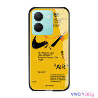 Volans เคส Vivo Y36 Y36 5G สุดสร้างสรรค์ของผู้ชาย,เคสกระจกนิรภัยมันวาวโลโก้มือถือเคสแตกฝาปิดกันกระแทก