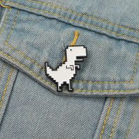 【CC】 Cartoon white dinosaur shape brooch little pins decoration badge Accessories wholesale