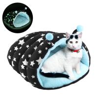 Star Pattern Luminous Puppy s Dog Cat Bed House Super Warm Soft Dog Nest Mat Dog Kennel Animal House Products B-006-WX