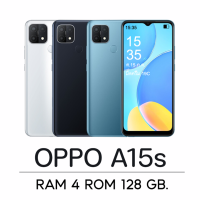 OPPO A15s (แรม 4/128 GB.)จอกว้างเต็มตาความจุมากขึ้น (ติดฟิลม์กระจกให้ฟรี）หน้าจอHd 6.53 นิ้ว เอนดอย 10 รับประกัน1ปี