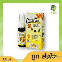 CHAMO-LICO PROPOLIS PLUS MOUTH SPRAY คาร์โม-ลิโค โพรโพลิซ พลัส เมาท์ สเปรย์พ่นช่องปากและลำคอ จากสารสกัดธรรมชาติ ขนาด 20 มล. (1กล่อง)