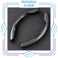 MUFADDAL D-SHOP โตโยต้า GR ฝาครอบที่กันขอบล้อรถยนต์เคสกันลื่นพวงมาลัยคาร์บอนไฟเบอร์สำหรับ Toyota Wigo Vios Rush Innova Hivanza Fortuner HiAce Yaris Corolla Altis Agya Veloz Camry Prius RAV4